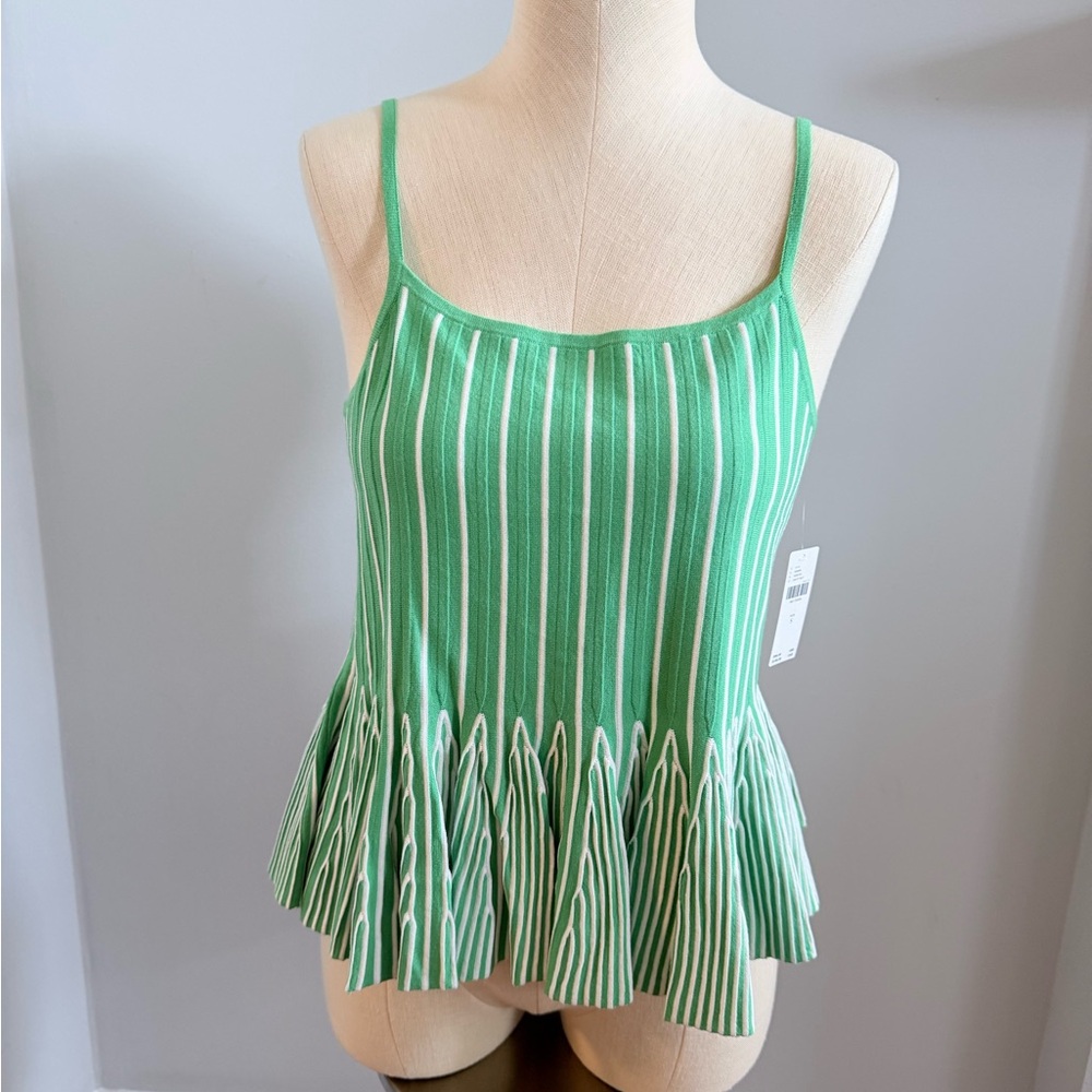 Maeve Ruffled Peplum Knit Tank - Picture 2 of 6